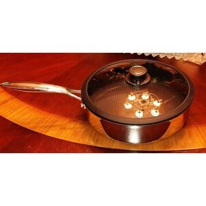 Black Cube Stainless Steel 4.5 QT Sauté Pan With Lid,‎ 11" by Frieling